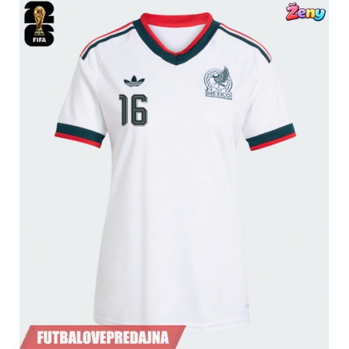Lacne Ženy Futbalové dres Mexiko Julian Quinones #16 MS 2026 Krátky Rukáv - Preč